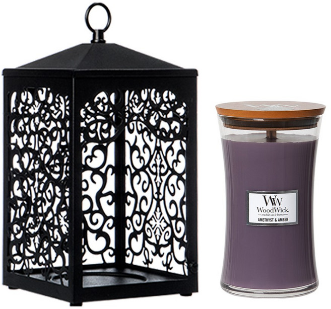 우드윅 라지 스크롤 캔들워머 세트 (전구2개 밝기조절) + 쇼핑백, 02 화이트, 04 캐시미어