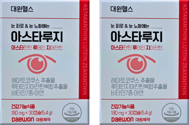 대원제약 대원헬스 아스타루지, 30정, 5.4g, 2박스