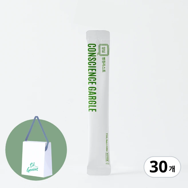 [양심치과입점] 닥터 지니어스 양심가글 스틱형 휴대용가글 한달세트, 30개, 11ml - 쿠팡