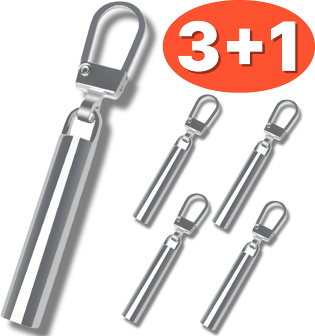 스윕스 지퍼 손잡이 고리 슬라이더 교체형4p, 1개, 실버 4pcs