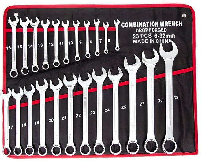 ZIO-BIZ 스패너 렌치 세트 23pcs / 오픈렌치 육각렌치 콤비렌치 스패너 깔깔이 양면 양구 렌치 기어렌치 수공구, 1개