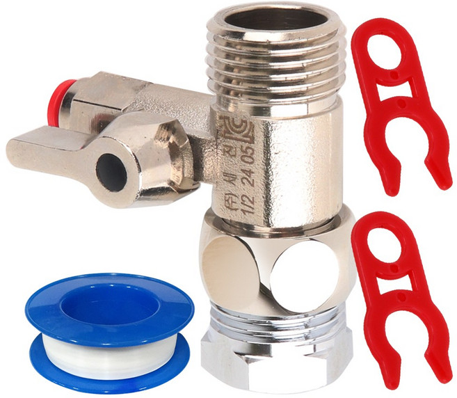 국산 정수기아답터 밸브 안전클립 소형아답터+플러그, 1개