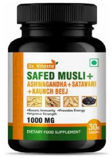 Dr Vitasta Safed Musli & Ashwagandha (30 Capsules), 2개, 30정 - 쿠팡