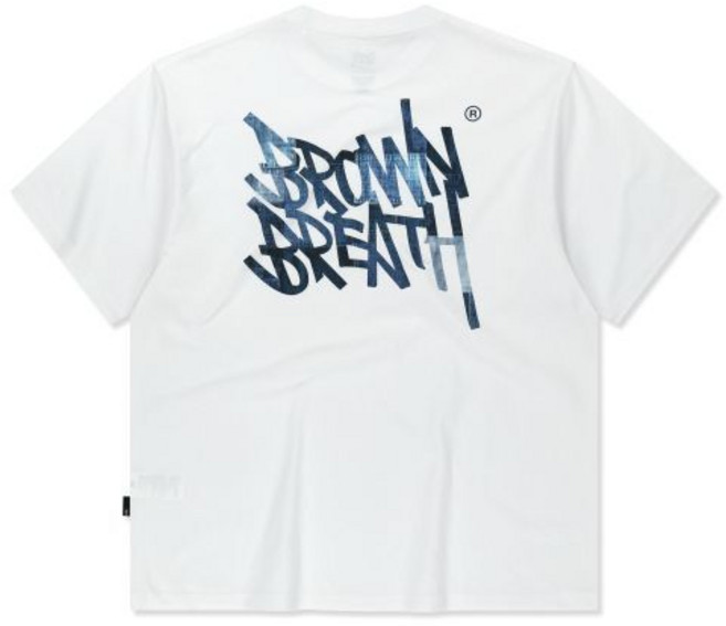브라운브레스 brownbreath PATCHWORK TAG V.2 TEE - WHITE