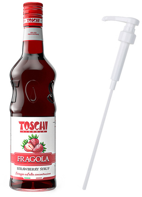 토스키 스트로베리 시럽 펌프세트 1000ml TOSCHI 딸기, 1세트, 1L