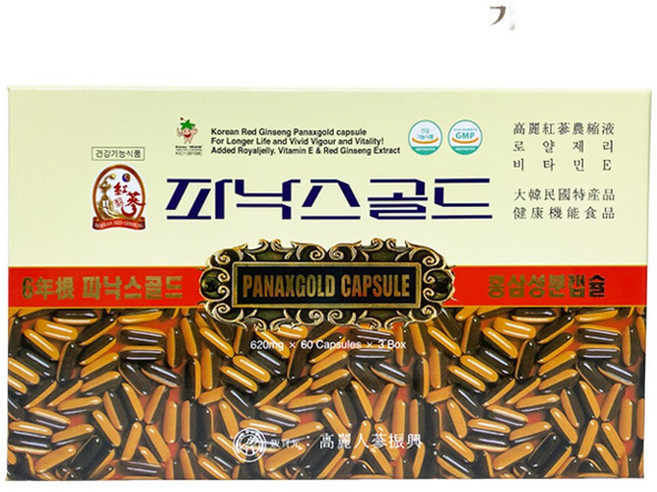 고려인삼진흥 파낙스골드 180캡슐 캡슐홍삼, 1개, 180정