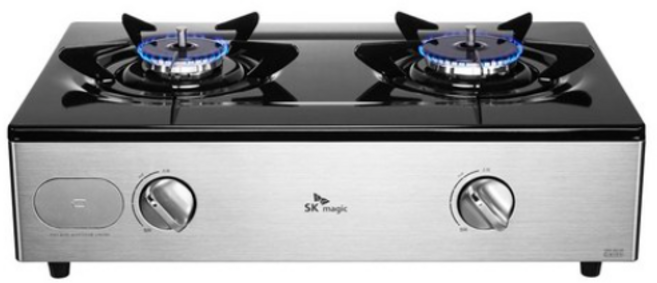 SK매직 NEW 전면배터리 가스레인지 2구 자가설치, GRA841Sr, LPG