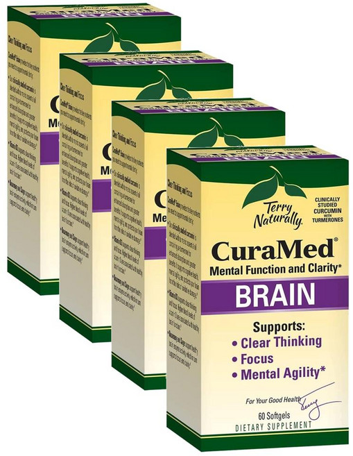 테리 내추럴리 큐라메드 브레인 소프트젤 Terry Naturally Curamed Brain, 60정, 4개
