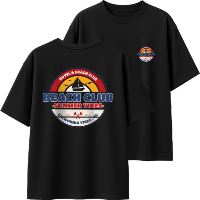 몰토벨리노 TST 여름 워터파크 수영장 해변 비치웨어 공용 커플티 반팔 겸용 체형커버 박스핏 오버핏 루즈핏 래쉬가드