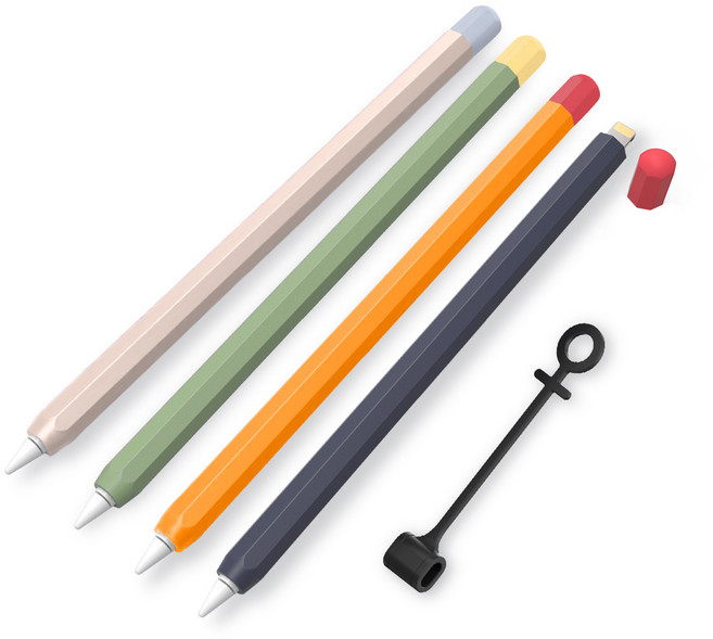 랩씨 애플펜슬 1세대 캡슐 실리콘 케이스 타입2 LABC-393-AP1, 네이비, 1개