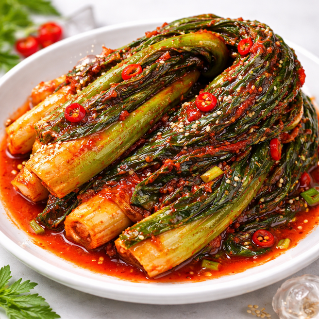 [더본촌] 단골 많은 국산 100% 전라도 여수 돌산 갓김치, 1개, 1kg