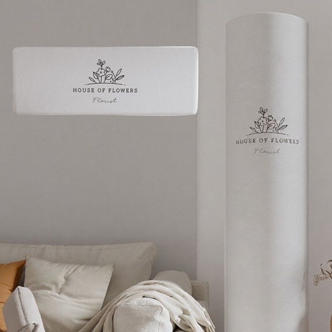 하슬 에어컨 커버 2in1 벽걸이 스탠드 덮개, 그레이