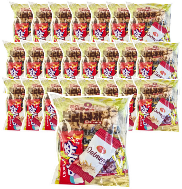 단체 간식 꾸러미 개별포장 구디백, 24개, 과자꾸러미