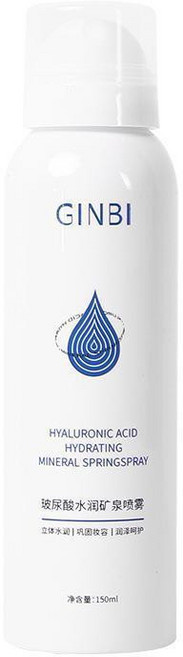 GINBI吟美 玻尿酸水潤礦泉噴霧 化妝水 妝前水 保濕補水 曬後修復, 1件, 吟美玻尿酸水潤爽膚水, 150ml