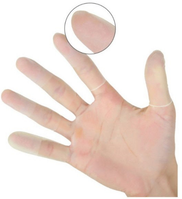 유유성안 라텍스골무 손가락 보호 핑커코트, 50개, 반투명M