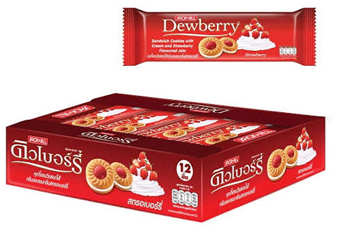 태국 듀베리 Dewberry 딸기맛 샌드 쿠키, 1개, 234g