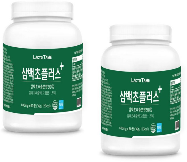 삼백초 추출물 곰피 맥문동 흑마늘 추출 분말 강황 국내산, 2박스, 60정