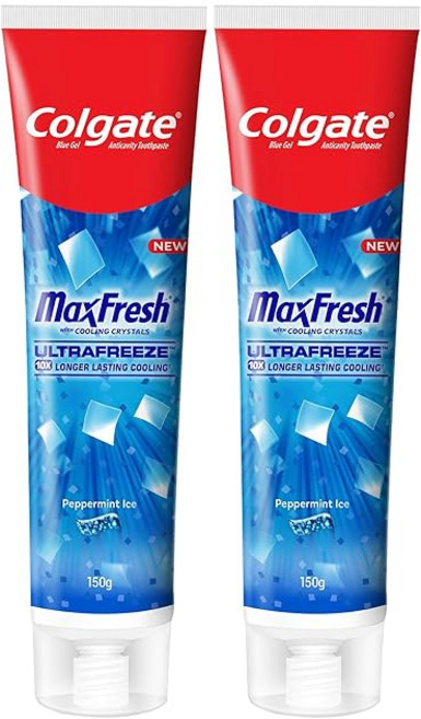 Colgate 콜게이트 맥스프레쉬 블루 젤 치약 300g 대용량 (150g x 2개) 상쾌한 구강 케어!, 1개