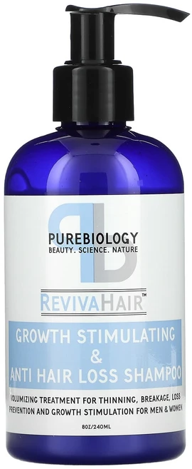 Pure Biology RevivaHair 모발 성장 촉진 및 탈모 방지 샴푸 240ml(8oz), PureBiologyRevivaHair모발성장촉진및탈모, 1개, 240ml - 쿠팡