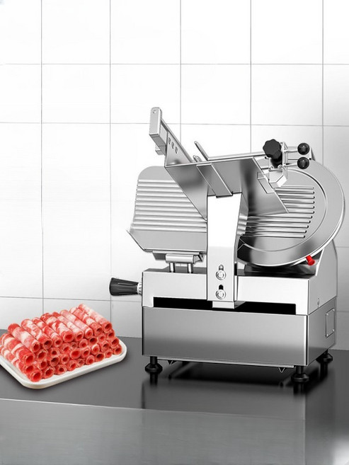 육절기 업소용 전자동 고기 절단기 냉동육 슬라이서 냉장육 정육 대패기 두께조절 커팅기 샤브샤브 전기슬라이서 컷팅기, 스테인리스 12인치 자동