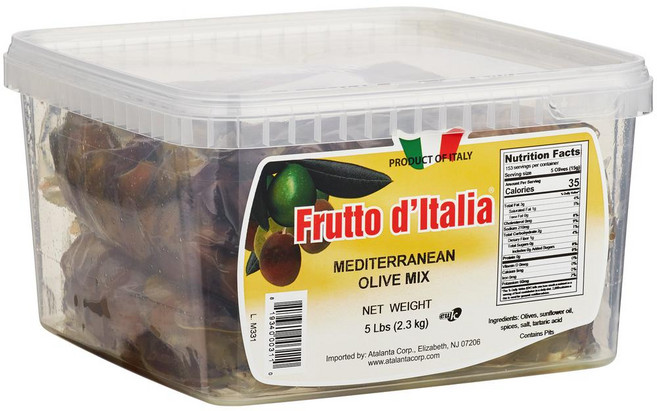 프루토 디탈리아 지중해식 올리브 믹스 Frutto ditalia Mediterranean Olive Mix with Pits, 1개, 2.27kg