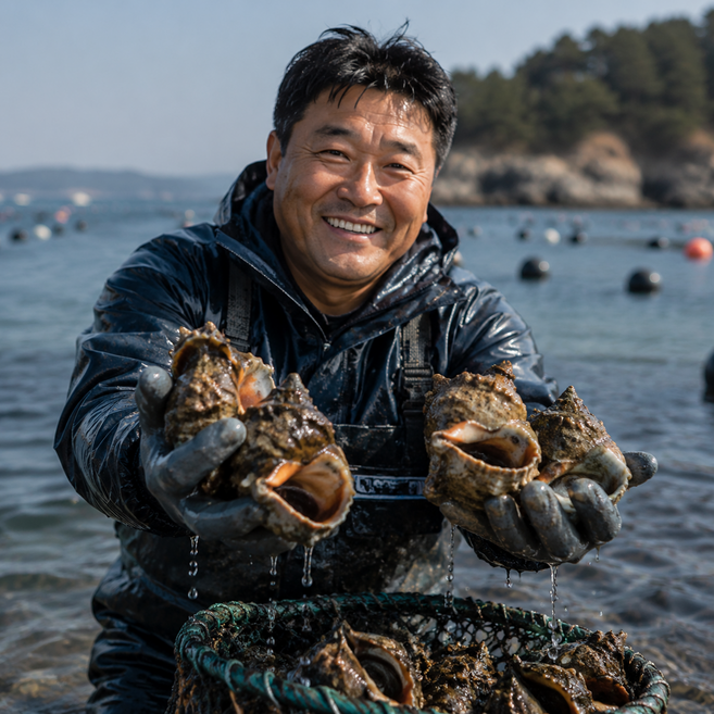 [청해수산] 당일조업 여수 생물 참소라, 1박스, 1kg(10미이상)