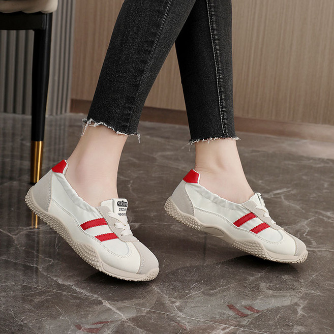 FACAT 여성 초경량 캐주얼 스니커즈 메리제인슈즈 통기 찍찍이 발편한 빈티지 슈즈 단화 플랫슈즈 K1511