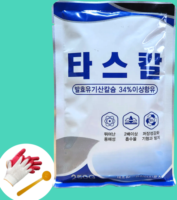 타스칼 유기산칼슘 발효유기산칼슘24% 저장성 당도 착색 증진, 250g, 3개