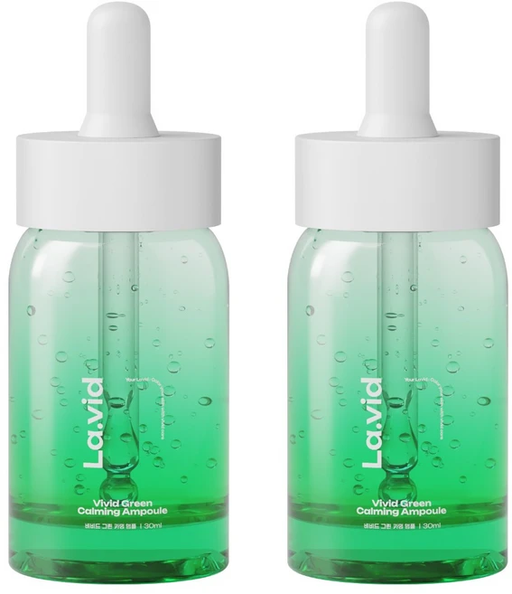 라비드 비비드 그린 카밍 트러블 진정 앰플 30ml 2개 [앰플 스파츌라 증정] - 쿠팡