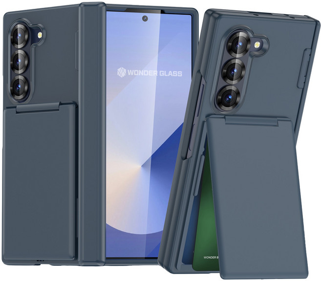 원더글라스 갤럭시 Z폴드5 / Z폴드6 / Z폴드7 힌지보호 플렉시온 카드 수납 스탠드 매트 초슬림 핸드폰 케이스