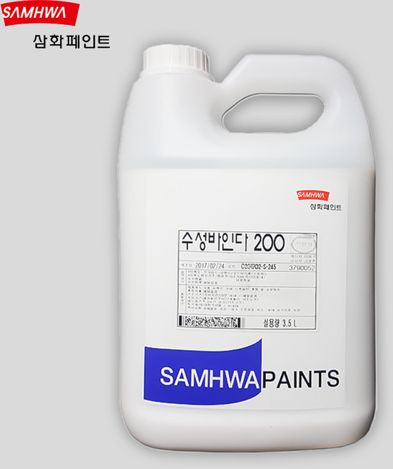 삼화페인트 수성바인다 200 3.5L 수용성 프라이머 하도 콘크리트, 1개