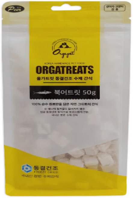 노견 심장질환 예방 기력 회복 동결건조 간식 몸에좋은 노견간식 잘먹는, 북어, 40g, 1개