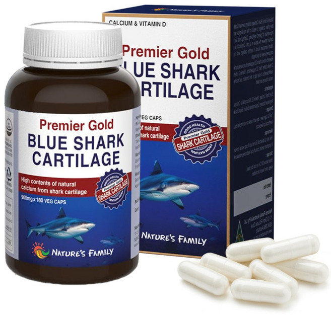 네이처스패밀리 프리미어 골드 호주 청새리 상어연골 비타민D 180캡슐, 1개, 180정