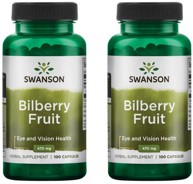 스완슨 빌베리 프루트 470mg 캡슐, 2개, 100정 - 쿠팡