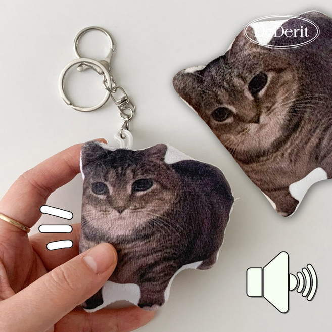 데데리트 소리나는 웃긴사운드 오이이아이 우는 고양이 키링 인형 틱톡 sns 밈 사운드 귀여운 동물 키홀더