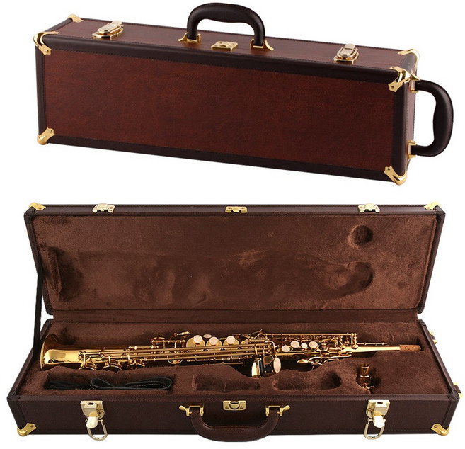 LK 가죽 소프라노 색소폰 가방 하드케이스, 단품, 1개