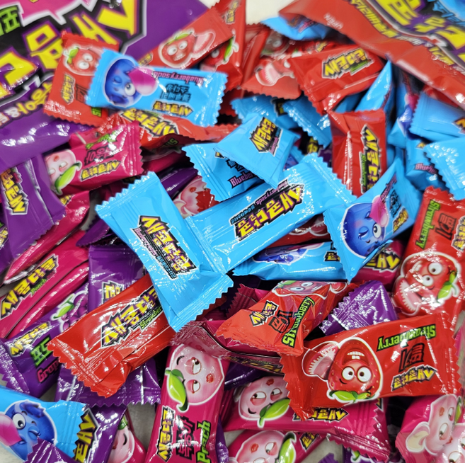 궁금한공작소 대용량 새콤달콤 네가지맛 200개 개별포장