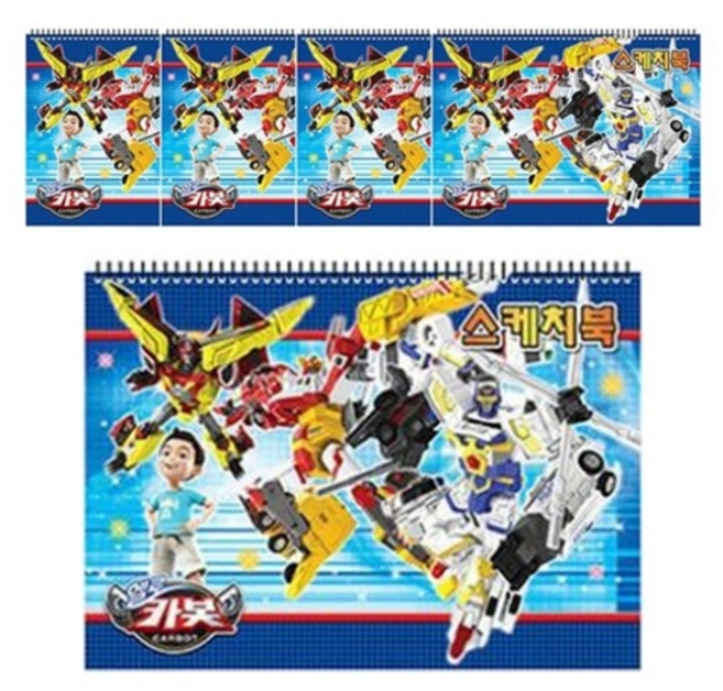 승일노트 헬로카봇 스케치북 랜덤 발송, 10매, 5개