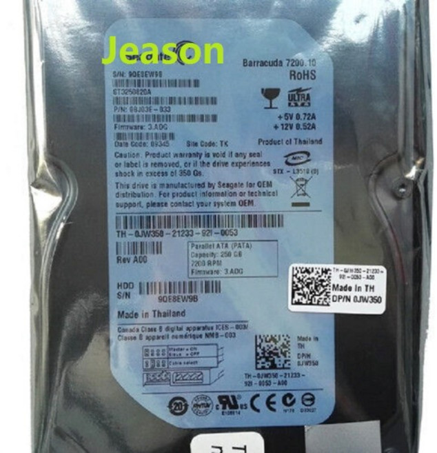 씨게이트 바라쿠다 7200.10 250GB ST3250820A PATA 3.5 인치 HDD 하드 드라이브 신제품, 1개