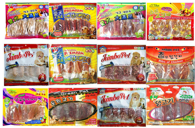 강아지 400g 간식 만도 애견대만족 그린펫 미래펫 오리고기 사사미 고구마 어포 사사미껌, 훈제닭가슴살, 1개