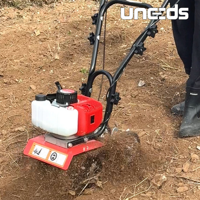 2행정 미니 텃밭관리기 엔진 관리기 텃밭 소형 경운기 로터리 농업용 트랙터 경작기 밭가는 배토기 골타기UN 44-5, 1개