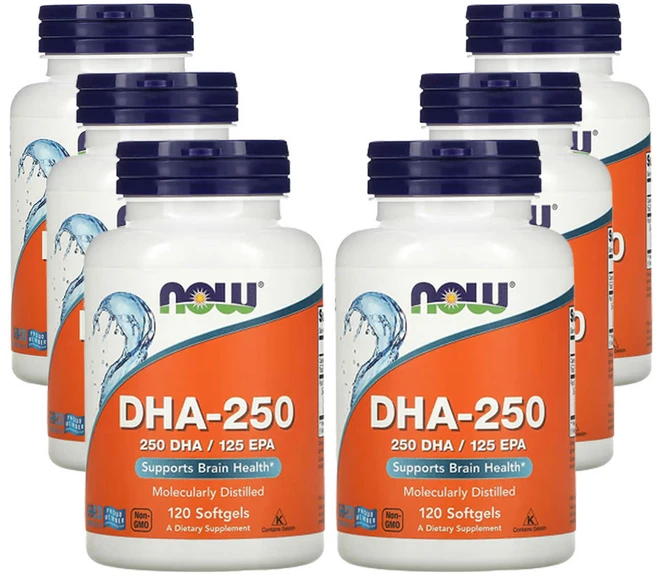 나우푸드 DHA-250 소프트젤 120정, 6개 - 쿠팡