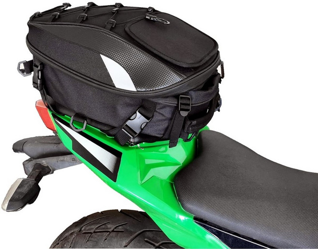 機車後尾包 雙肩揹包 騎士大容量車尾包 防水機車裝備, 01款-無標（可放全盔）