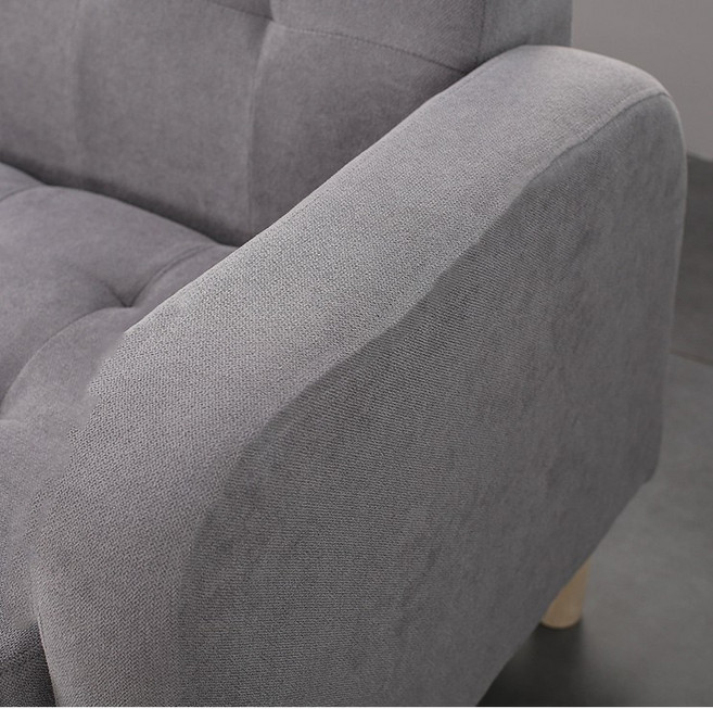 沛大 北歐簡約小戶型沙發 U53, 月光灰,全台地區