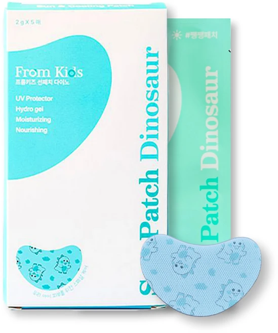 프롬키즈 하트 쿨링 선패치 2종 유아 어린이 초등 무자극 자외선 주근깨 차단, 10g, 1개 - 쿠팡