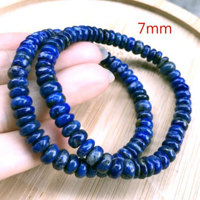 亮晶晶青金石手鍊 純淨色澤 無染色無優化 算盤珠型 7.2~7.5mm