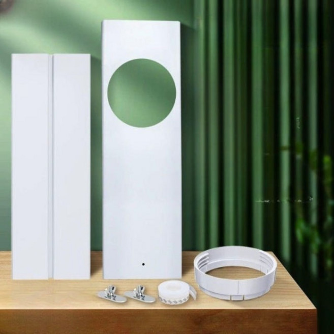 시원한 듀얼덕트 이동식에어컨 개조키트 창문판 미닫이 0.67m-1.2m 조절 가능 15CM 연결창문 밀봉 테이프, 창문 밀봉 테이프