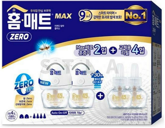 홈매트 리퀴드 세트 훈증기 2 + 리필 4 45일 지속, 29g, 4개