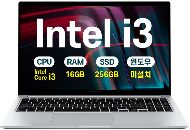 삼성전자 갤럭시북4 15.6인치 인텔 코어 i3 13세대 인강용 사무용 업무용 가성비 노트북, NT750XGR-A31A, Free DOS, 16GB, 256GB, 실버