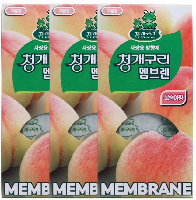 청개구리티에프씨 멤브렌 리필용 방향제, 3개, 복숭아